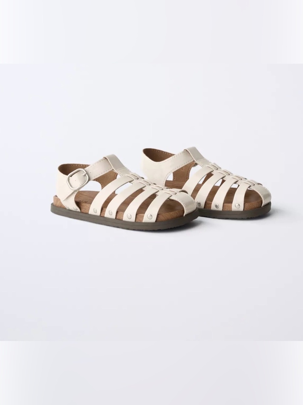 NEVER WORN! Zara Kids Cream Strappy Fisherman Sandals